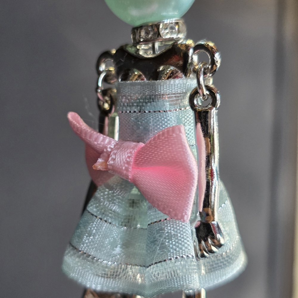 Chic Silver and Pink Key Holder